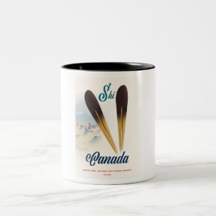 Ski Kanada Zweifarbige Tasse