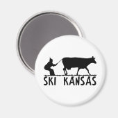 Ski Kansas Magnet (Vorderseite/Rückseite)