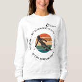 Ski Keystone, Colorado - Skierin, Schwarzer Text Sweatshirt (Vorderseite)