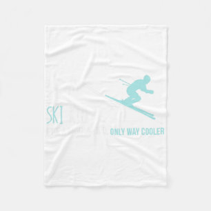 Ski Kid Funny Niedliches Winterskigebiet Geschenk Fleecedecke