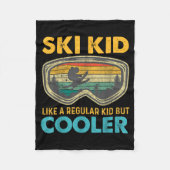 Ski Kid Like A Regular Kid But Cooler Skiing Lover Fleecedecke (Vorderseite)
