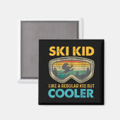 Ski Kid Like A Regular Kid But Cooler Skiing Lover Magnet (Vorderseite/Rückseite)