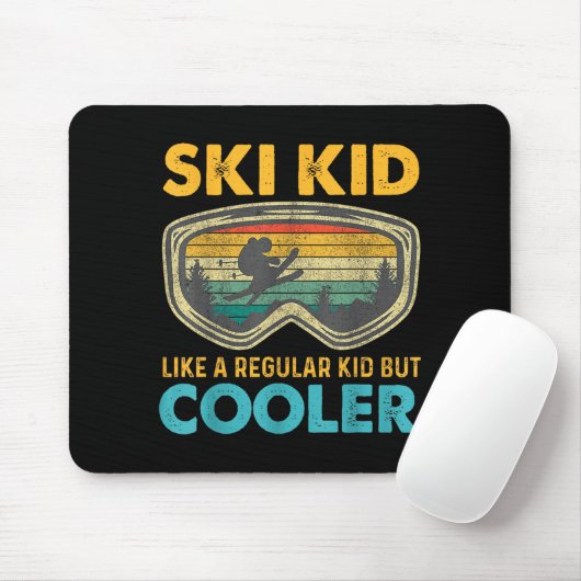 Ski Kid Like A Regular Kid But Cooler Skiing Lover Mousepad (Mit Mouse)