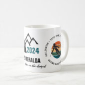 Ski Killington, Vermont - Frau Skier, Schwarzer Te Kaffeetasse (VorderseiteRechts)