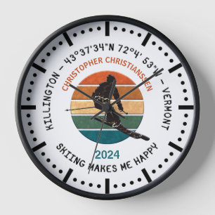 Ski Killington, Vermont - Man Skier, Schwarzer Tex Uhr