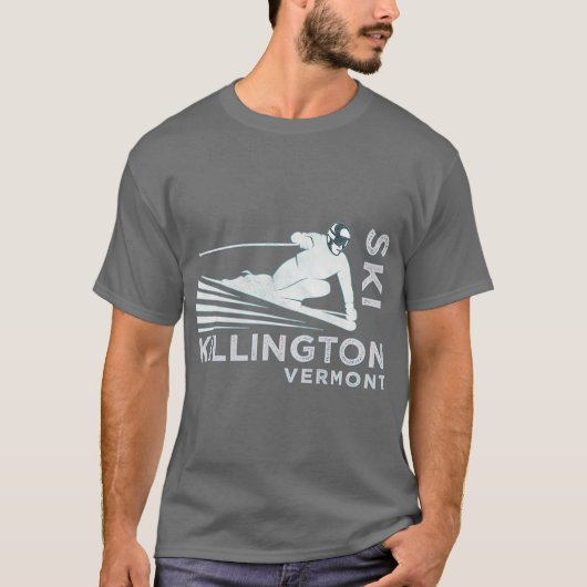 Ski Killington VermontVintage Schnee Ski T-Shirt (Vorderseite)
