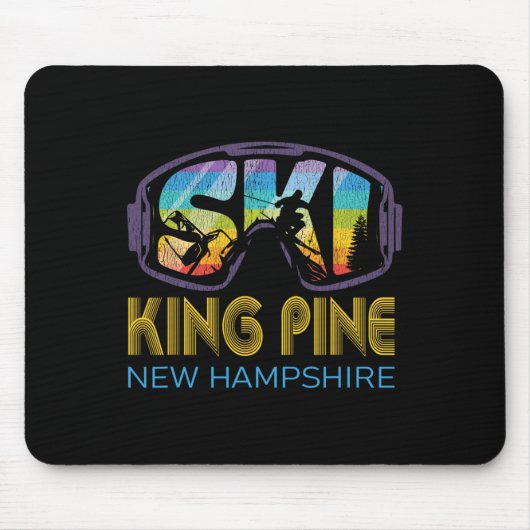 Ski King Pine New Hampshire Skiurlaub Mousepad (Vorne)