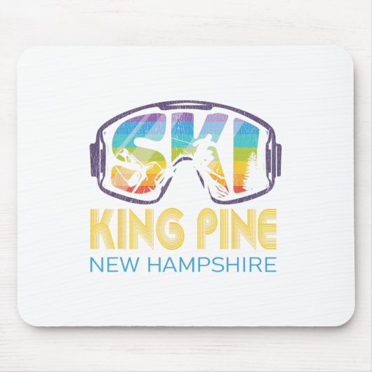 Ski King Pine New Hampshire Skiurlaub Mousepad (Vorne)