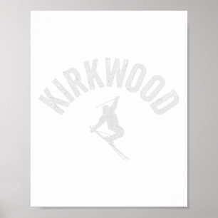 Ski Kirkwood Ca Vintage-Skifahren Cool Kirkwood Ka Poster