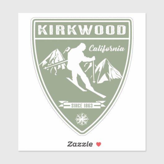 Ski Kirkwood California Aufkleber (Blatt)