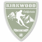 Ski Kirkwood California Aufkleber (Vorderseite)