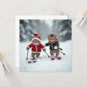 ski kitty catmas karte (Vorderseite/Rückseite Beispiel)