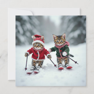ski kitty catmas karte