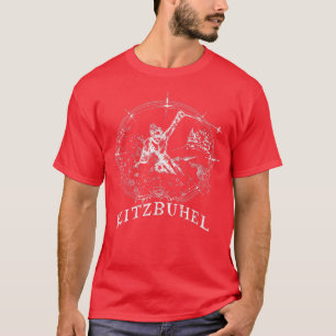 Ski Kitzbuhel, Austria Vintage Snow Skiing Vacatio T-Shirt
