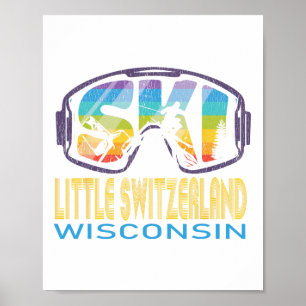 Ski Kleine Schweiz Wisconsin Skiurlaub Poster