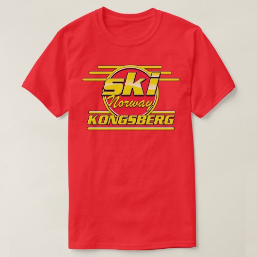 ski Kongsberg Norwegen 80er vibe T-Shirt (Design vorne)