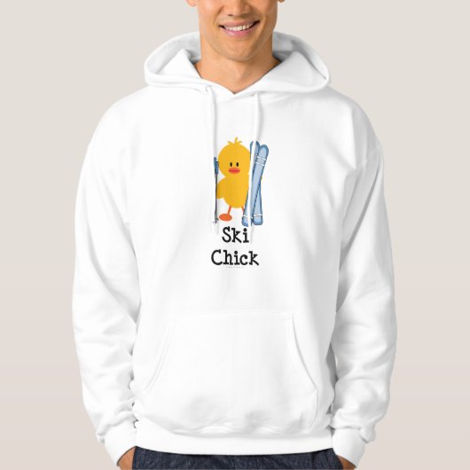Ski-Küken-mit Kapuze Sweatshirt (Vorderseite)