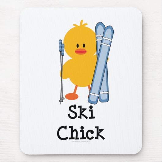 Ski-Küken Mousepad (Vorne)