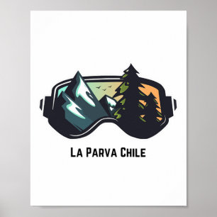 Ski La Parva Chile Skifahren für Damen und Herren Poster