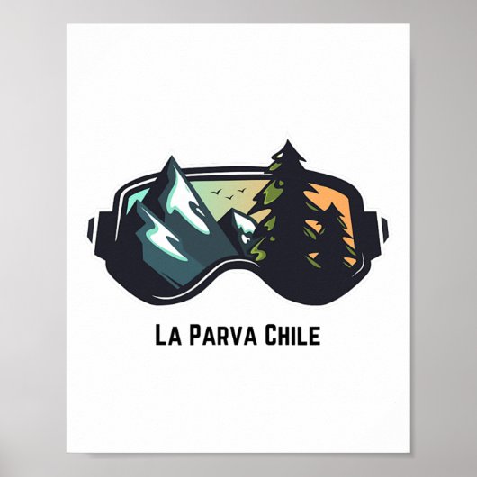 Ski La Parva Chile Skifahren für Damen und Herren Poster (Vorne)