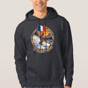Ski La Plagne, Frankreich, Mann Skifahrer Hoodie