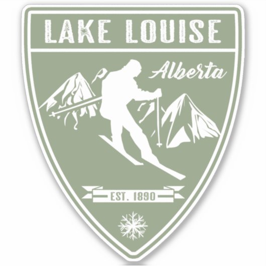 Ski Lake Louise Alberta Aufkleber (Vorderseite)