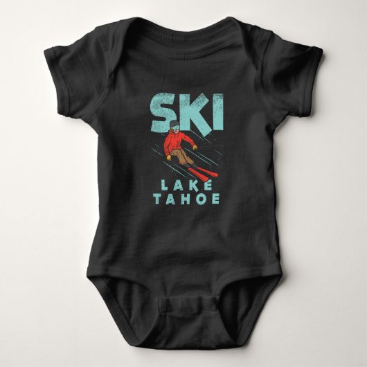 Ski Lake Tahoe Baby Strampler (Vorderseite)