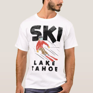 Ski Lake Tahoe Entwerfen Sie Skifahren, Lake Tahoe T-Shirt