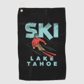 Ski Lake Tahoe Golfhandtuch (Vorderseite)