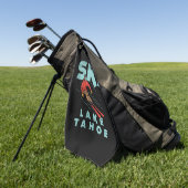 Ski Lake Tahoe Golfhandtuch (Gras)