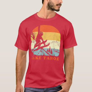 Ski Lake Tahoe, Kalifornien, Vintage Retro-Schnees T-Shirt