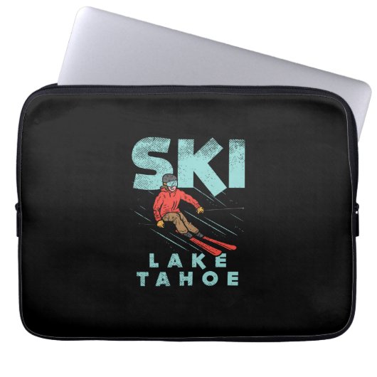 Ski Lake Tahoe Laptopschutzhülle (Vorderseite)