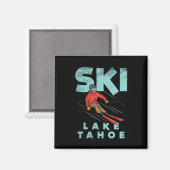 Ski Lake Tahoe Magnet (Vorderseite/Rückseite)