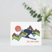 Ski Lake Tahoe Postkarte (Stehend Vorderseite)