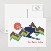 Ski Lake Tahoe Postkarte (Vorne/Hinten)