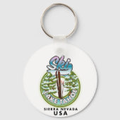 Ski Lake Tahoe Sierra Nevada USA Schlüsselanhänger (Rückseite)