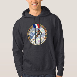 Ski L'Alpe D'Huez, Frankreich, Mann Skifahrer Hoodie