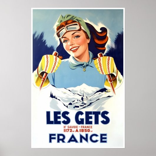 Ski Les Gets Frankreich Poster (Vorne)