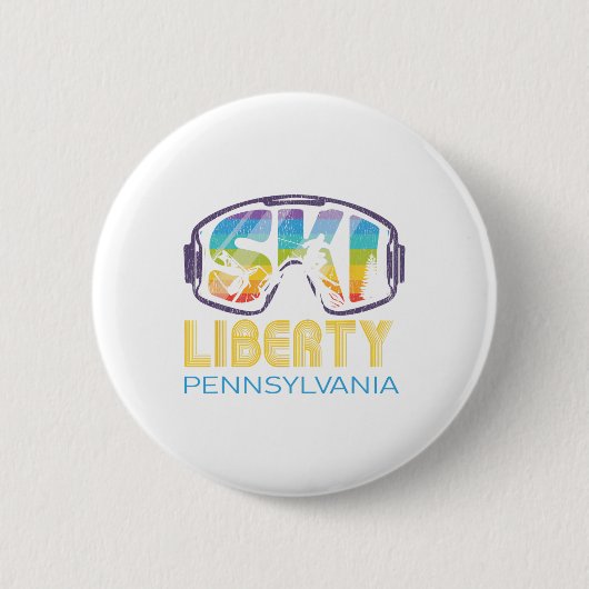 Ski Liberty Pennsylvania Skiurlaub Button (Vorderseite)