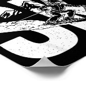 Ski Life Comes First Funny Skiing Graphic Mountain Poster (Ecke)