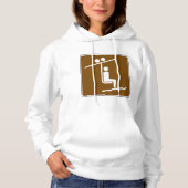 Ski Lift Symbol Rustic Winter Sports Icon Hoodie (Vorderseite)