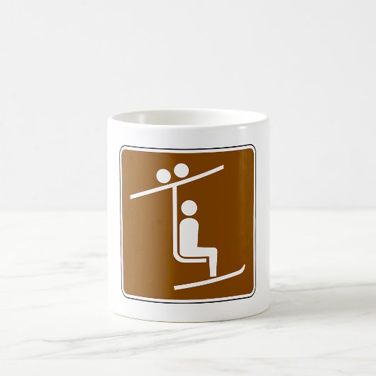 Ski Lift Symbol Rustic Winter Sports Icon Kaffeetasse