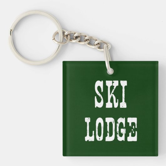 Ski Lodge Green Schlüsselanhänger (Vorderseite)