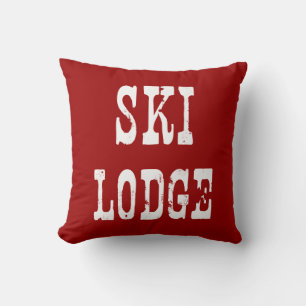 Ski Lodge Red Kissen