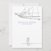 Ski Lounge in Liebe Schnee Berggipfel Brücke Einladung (Vorderseite)