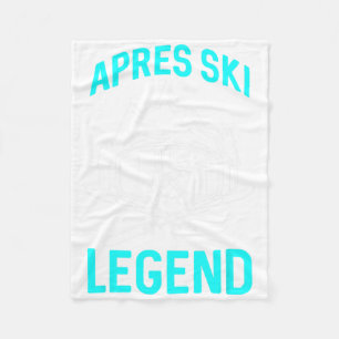 Ski Lover Funny Skier Apres Ski Legende Winter Ski Fleecedecke