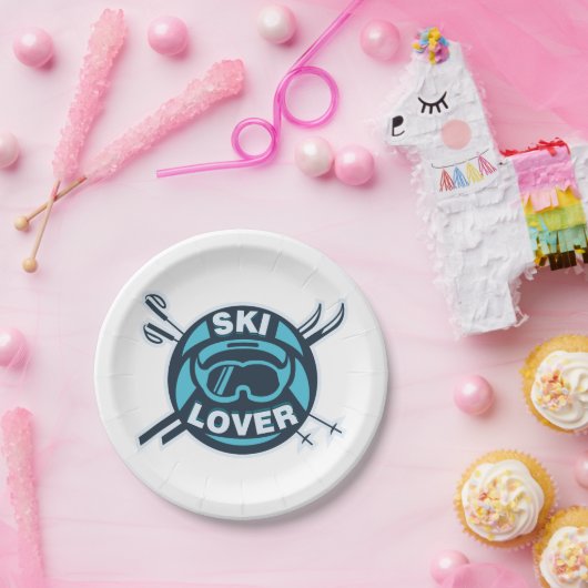 Ski Lover - Geschenk für Skifahrer Pappteller (Party)