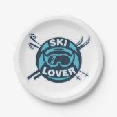 Ski Lover - Geschenk für Skifahrer Pappteller (Vorderseite)