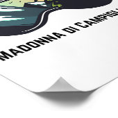 Ski Madonna di Campiglio Italien Wandern Ristorant Poster (Ecke)