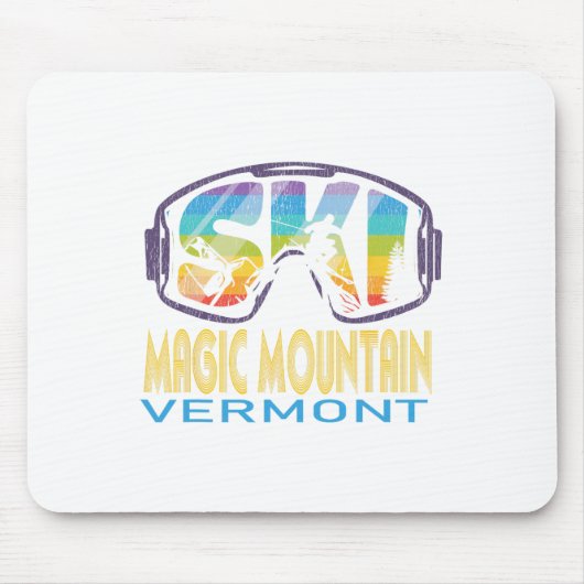 Ski Magic Mountain Vermont Skiurlaub Mousepad (Vorne)